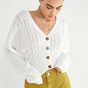 Cable knit cardigan